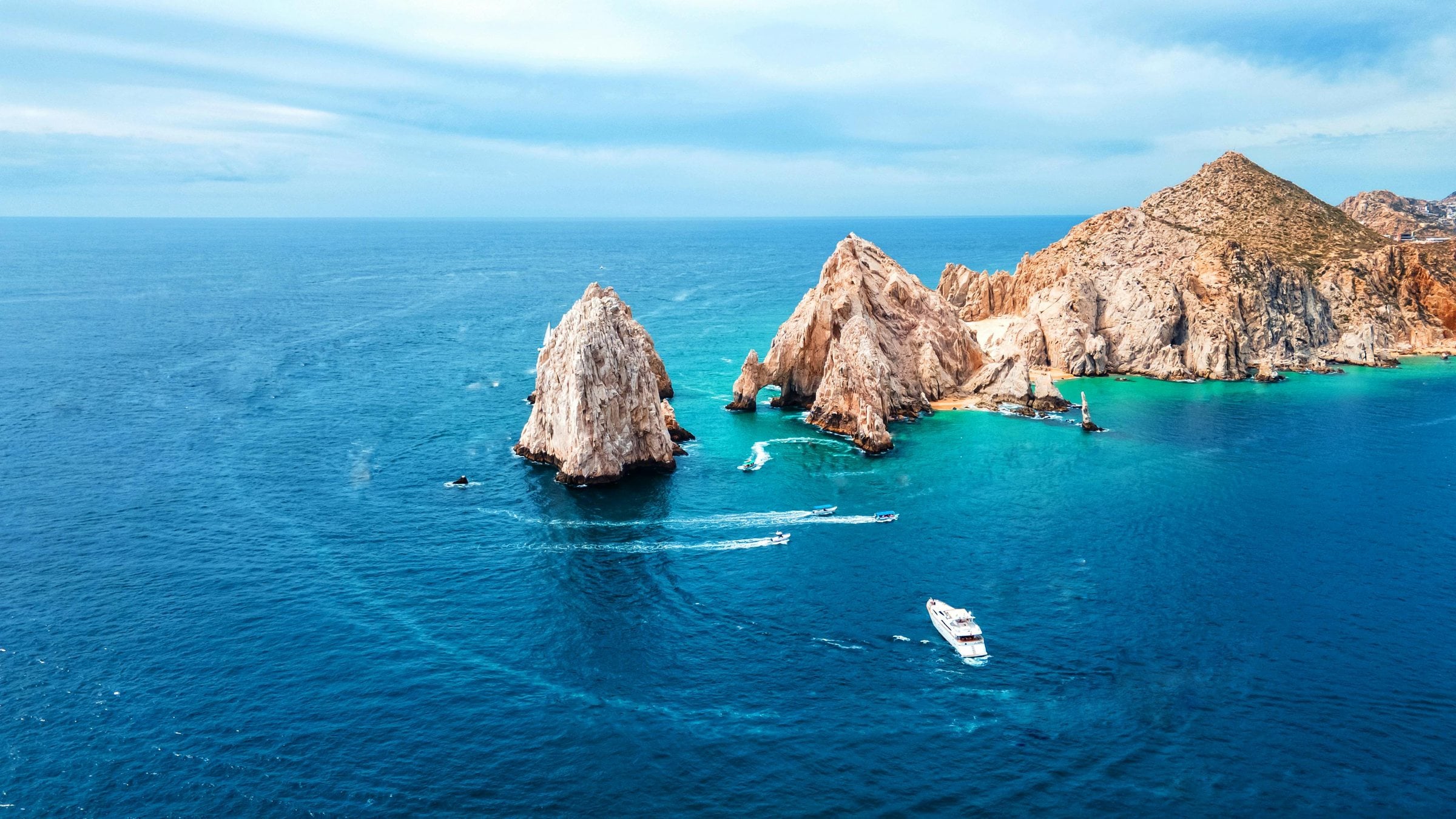 Aerial view of El Arco and Land's End, Cabo San Lucas, Los Cabos, Mexico