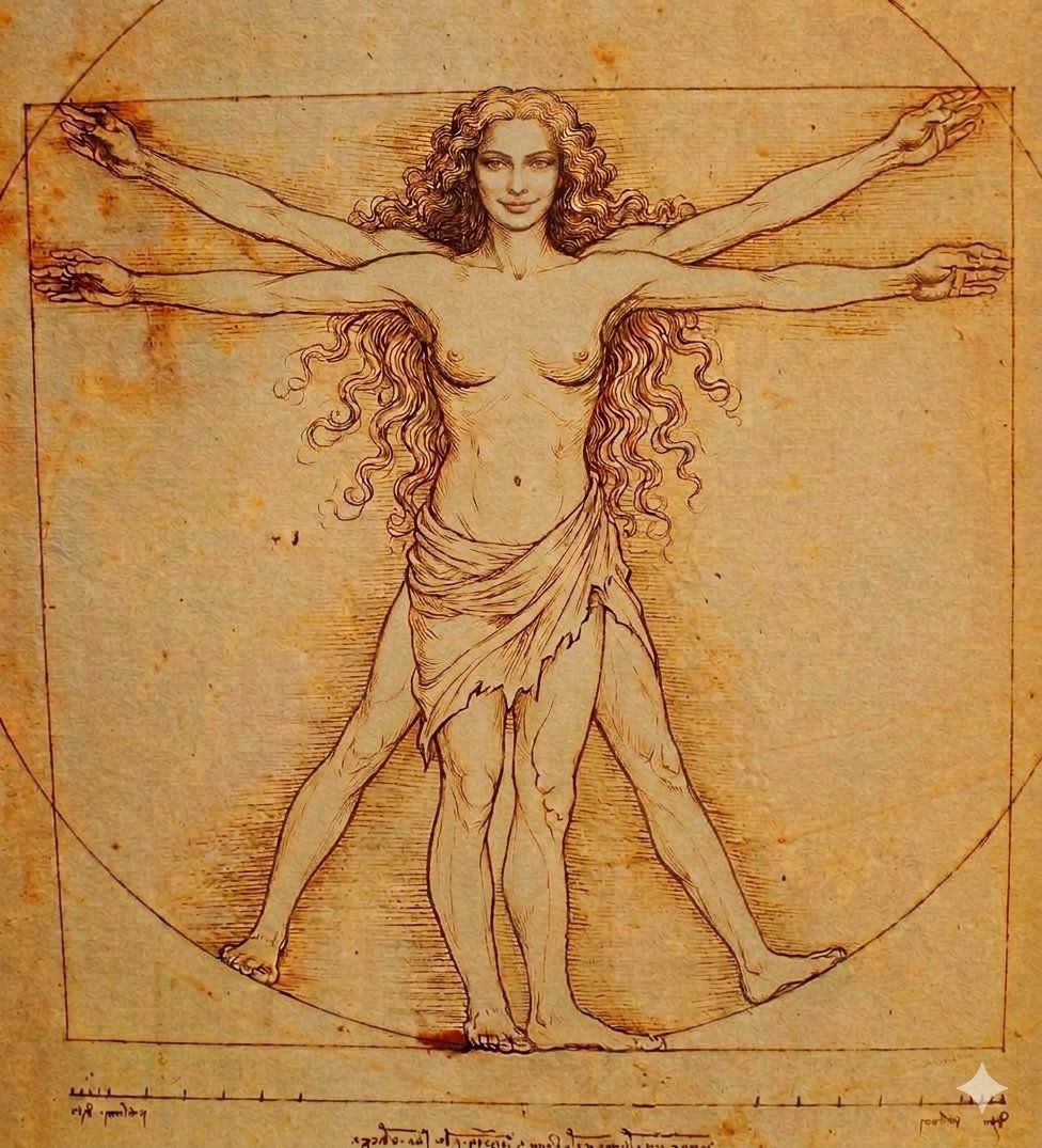 Vitruvian figure illustration at Cabo Plastic Surgery